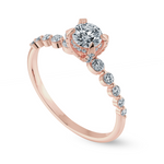 Load image into Gallery viewer, 0.50cts. Solitaire Diamond Accents 18K Rose Gold Ring JL AU 1202R-A   Jewelove.US
