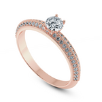 Load image into Gallery viewer, 0.50cts. Solitaire Diamond Split Shank 18K Rose Gold Ring JL AU 1185R-A   Jewelove.US
