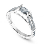 Load image into Gallery viewer, 0.50cts Oval Cut Solitaire Diamond Split Shank Platinum Ring JL PT 1182-A   Jewelove.US
