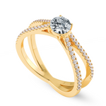 Load image into Gallery viewer, 30-Pointer Solitaire Diamond Split Shank 18K Yellow Gold Ring JL AU 1169Y   Jewelove.US
