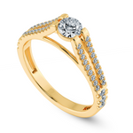 Load image into Gallery viewer, 0.50cts. Solitaire Diamond Split Shank 18K Yellow Gold Solitaire Ring JL AU 1177Y-B   Jewelove.US
