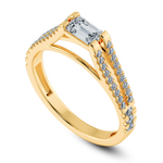 Load image into Gallery viewer, 0.50cts. Emerald Cut Solitaire Diamond Split Shank 18K Yellow Gold Ring JL AU 1180Y-A   Jewelove.US
