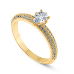 Load image into Gallery viewer, 0.70ts. Pear Cut Solitaire Diamond Split Shank 18K Yellow Gold Ring JL AU 1191Y-B   Jewelove.US
