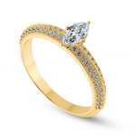 Load image into Gallery viewer, 50-Pointer Marquise Cut Solitaire Diamond Split Shank 18K Yellow Gold Ring JL AU 1192Y-A   Jewelove.US
