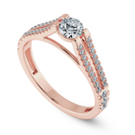 Load image into Gallery viewer, 0.30cts. Solitaire Diamond Split Shank 18K Rose Gold Ring JL AU 1177R   Jewelove.US
