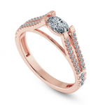 Load image into Gallery viewer, 0.30cts. Oval Cut Solitaire Diamond Split Shank 18K Rose Gold Ring JL AU 1182R   Jewelove.US
