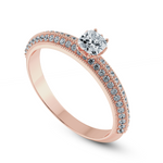 Load image into Gallery viewer, 0.70cts. Cushion Cut Solitaire Diamond Split Shank 18K Rose Gold Ring JL AU 1187R-B   Jewelove.US
