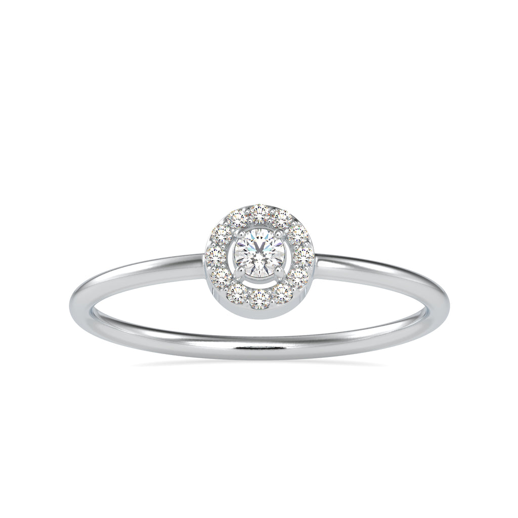 10 Pointer Platinum Halo Diamond Engagement Ring JL PT 0601   Jewelove.US