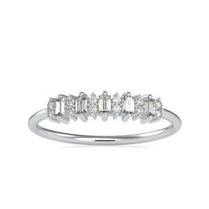 Designer Baguette Platinum Diamond Engagement Ring JL PT 0630   Jewelove.US