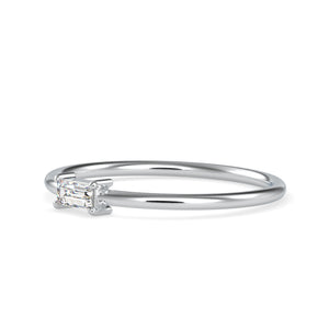 Baguette Diamond Platinum Engagement Ring JL PT 0658   Jewelove.US