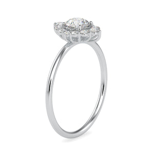 0.30cts. Solitaire Platinum Diamond Halo Engagement Ring JL PT 0662-A   Jewelove.US