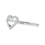 Load image into Gallery viewer, Platinum Diamond Heart Ring for Women JL PT 0696   Jewelove.US
