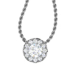 Load image into Gallery viewer, 0.50.cts Solitaire Platinum Halo Diamond Pendant for Women JL PT P PF6135   Jewelove.US
