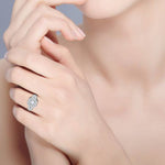 Load image into Gallery viewer, 0.30cts Solitaire Double Halo Diamond Split Shank Platinum Ring JL PT JRW1564MM   Jewelove.US
