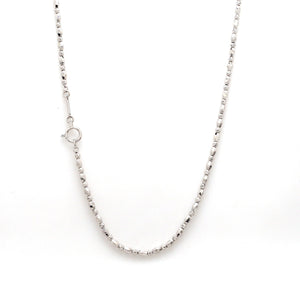 Japanese Platinum Diamond Cut Balls Chain for Women JL PT CH 1076   Jewelove.US