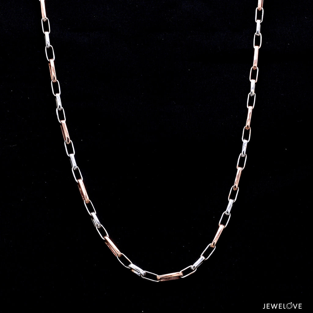 Platinum + Rose Gold Chain for Men JL PT CH 1044   Jewelove.US