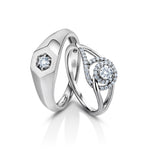 Load image into Gallery viewer, Designer Platinum Love Bands with Diamonds JL PT 1063   Jewelove.US
