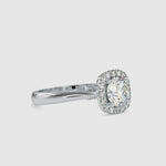 Load and play video in Gallery viewer, 0.50cts. Solitaire Platinum Diamond Halo Engagement Ring JL PT 0101-A
