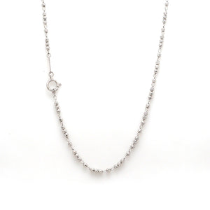 Japanese Platinum Diamond Cut Balls Chain for Women JL PT CH 1073   Jewelove.US