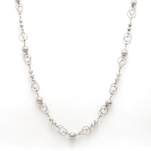 Japanese Platinum Diamond Cut Balls Chain JL PT CH 1088   Jewelove.US