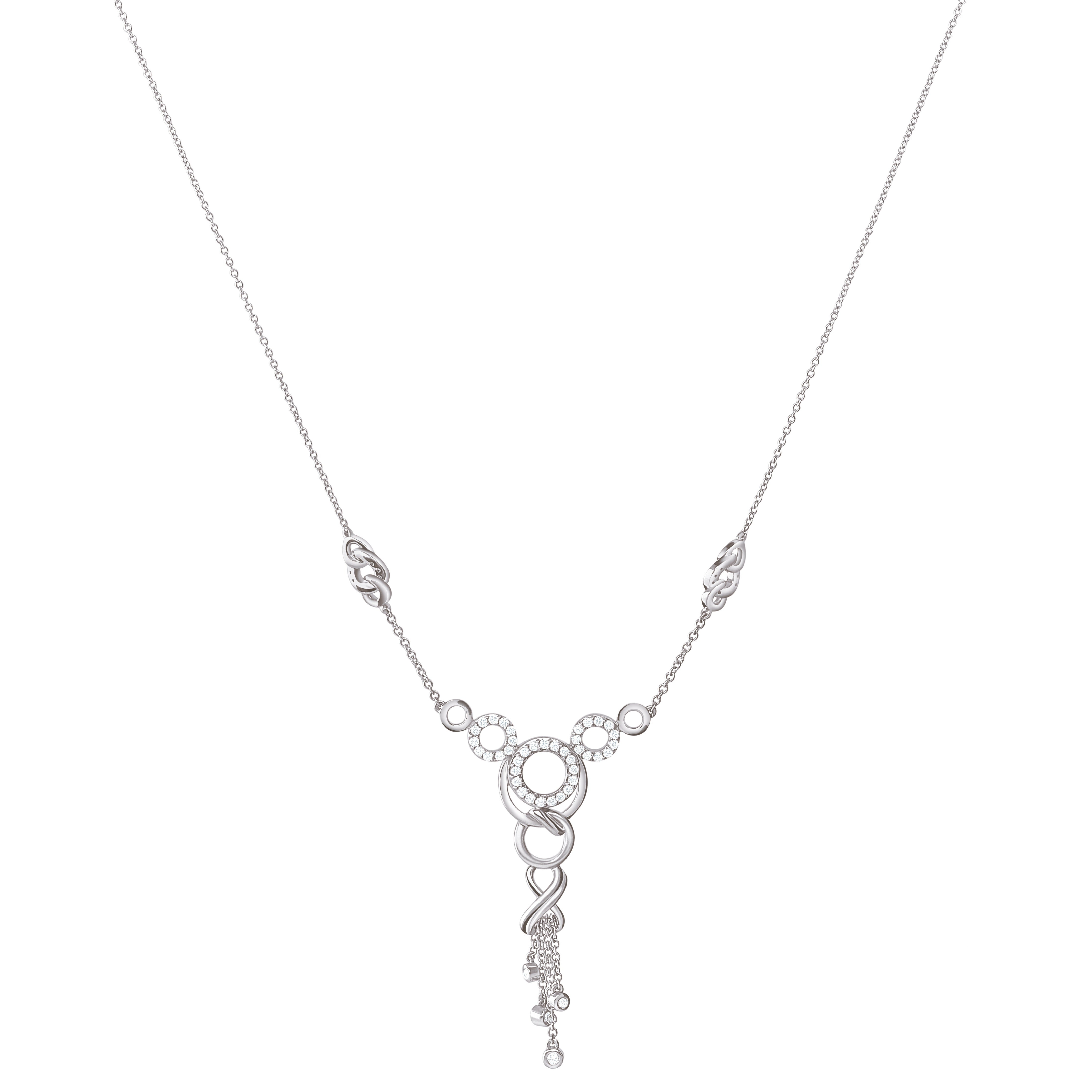 Platinum Evara Diamond Necklace & Earrings Set JL PT N 180  Necklace-only Jewelove.US