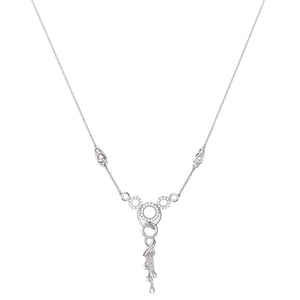 Platinum Evara Diamond Necklace & Earrings Set JL PT N 180  Necklace-only Jewelove.US