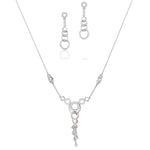 Load image into Gallery viewer, Platinum Evara Diamond Necklace &amp; Earrings Set JL PT N 180  Necklace-Set Jewelove.US
