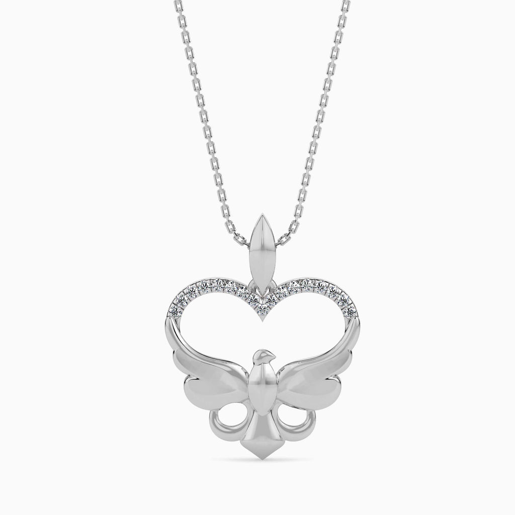 Platinum Diamond Heart Pendant for Women JL PT P 18001  VVS-GH Jewelove.US