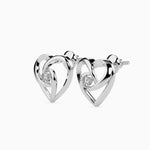 Load image into Gallery viewer, Platinum Diamond Heart Earrings JL PT E 18002   Jewelove.US
