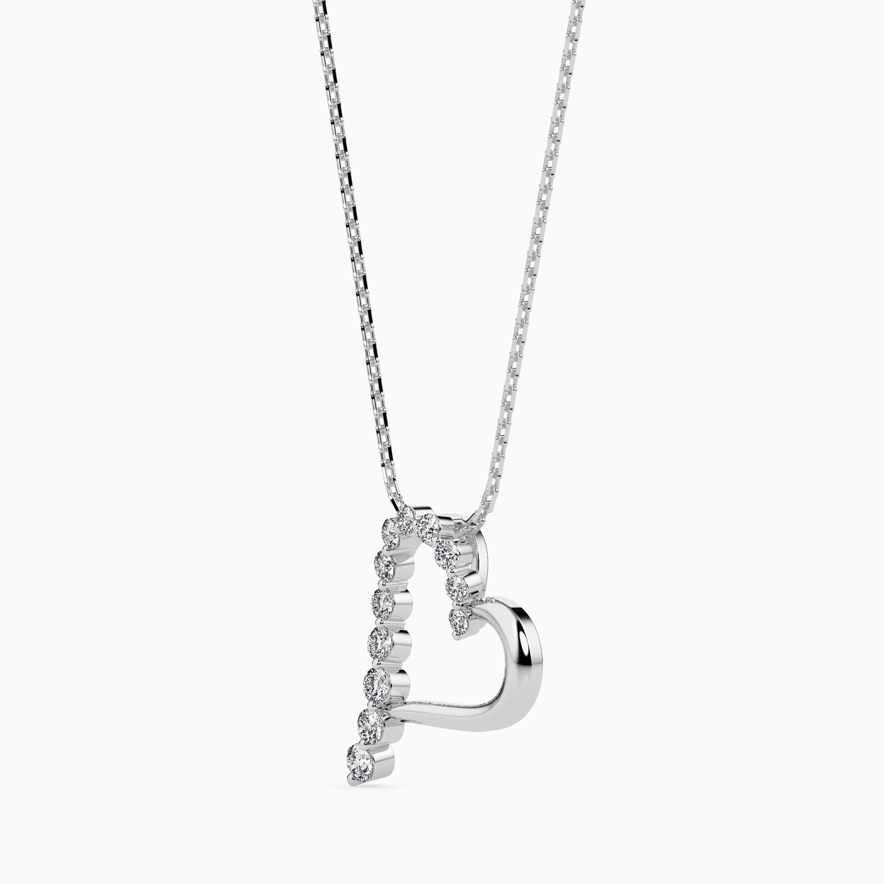 Platinum Diamond Heart Pendant for Women JL PT P 18004   Jewelove.US