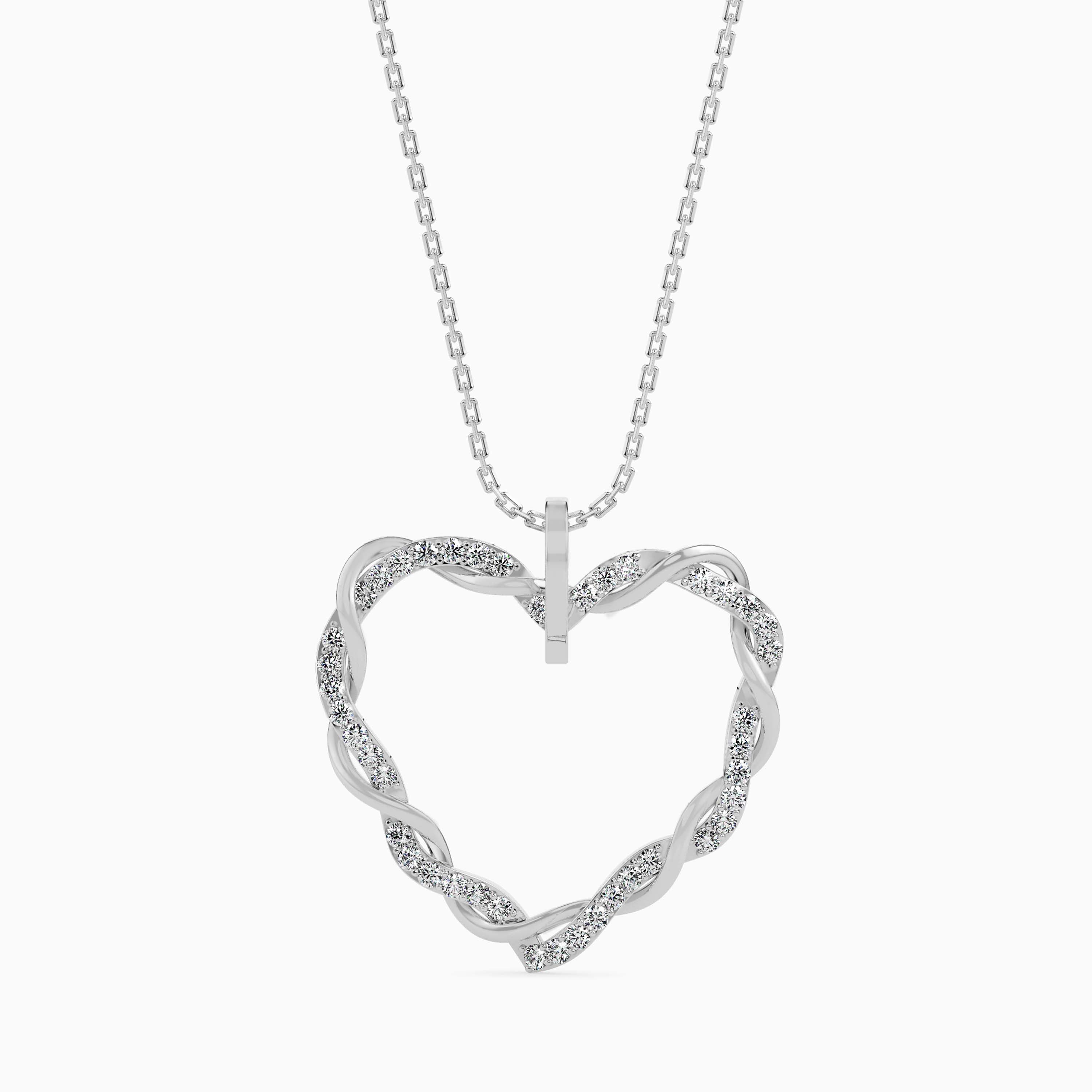 Platinum Diamond Heart Pendant for Women JL PT P 18006  VVS-GH Jewelove.US