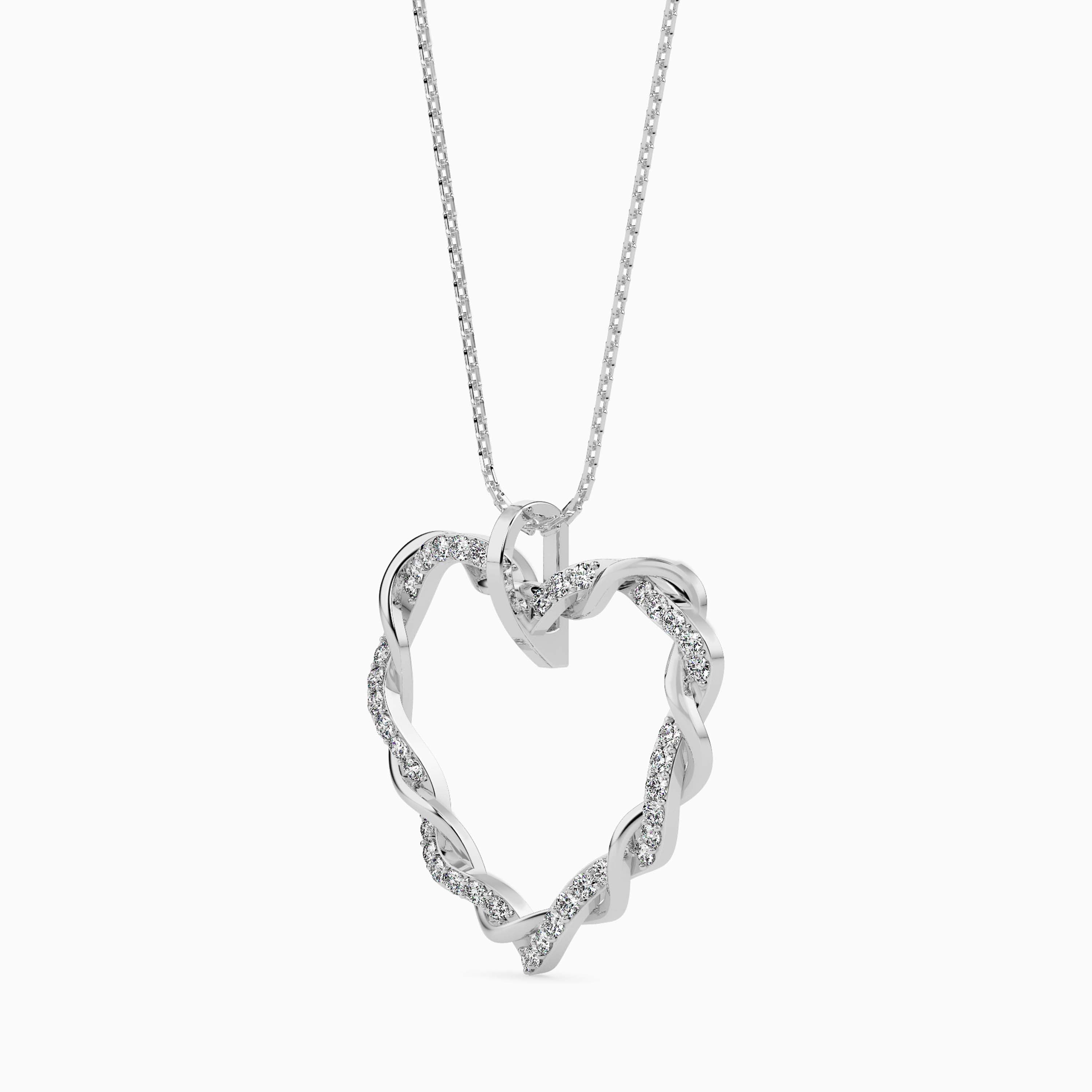 Platinum Diamond Heart Pendant for Women JL PT P 18006   Jewelove.US