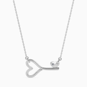 Platinum Diamond Heart Key Pendant for Women JL PT P 18008  VVS-GH Jewelove.US