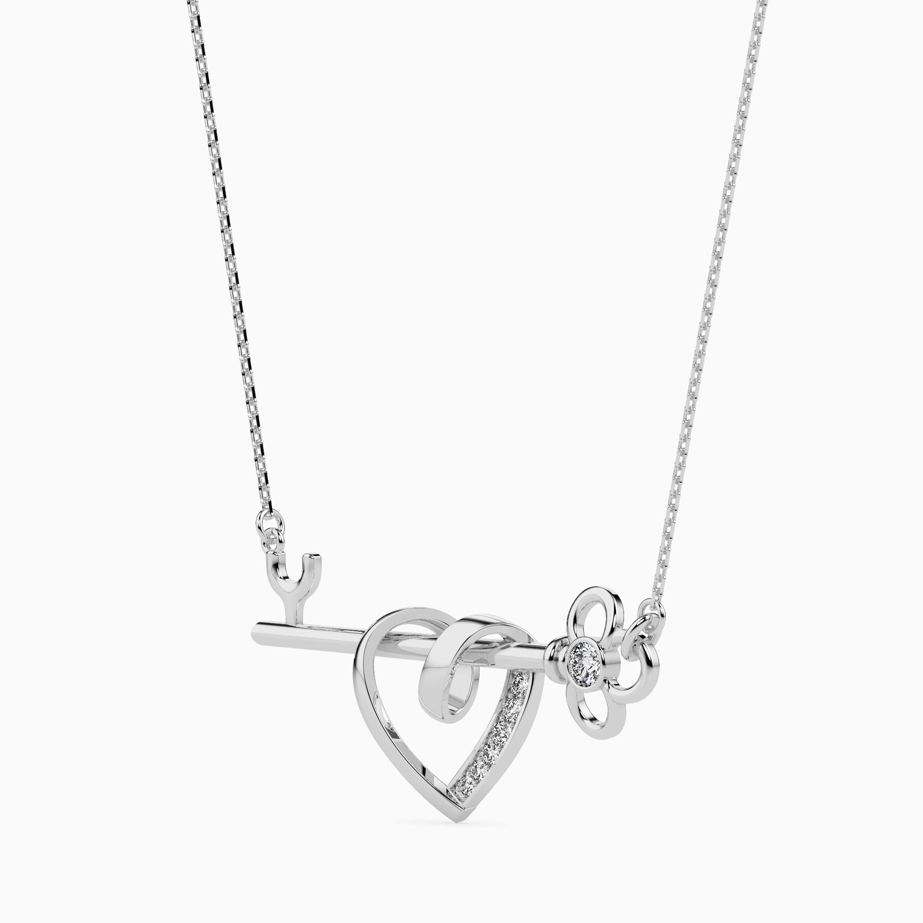 Platinum Diamond Heart Pendant for Women JL PT P 18015   Jewelove.US