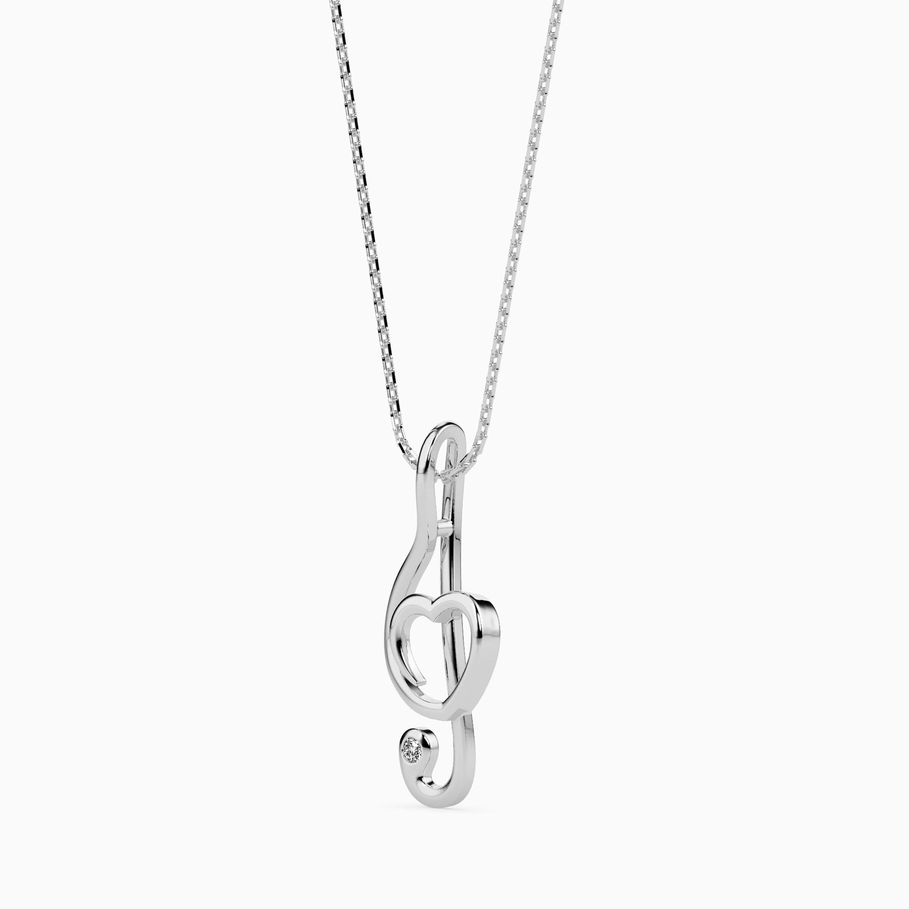 Platinum Diamond Heart Pendant for Women JL PT P 18019   Jewelove.US