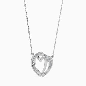 Platinum Diamonds Pendant with Double Heart for Women JL PT P 18037   Jewelove.US