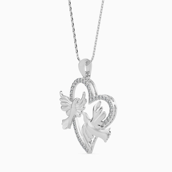 Jewelove Platinum Diamonds Heart Pendant for Women JL PT P 18047 VVS GH