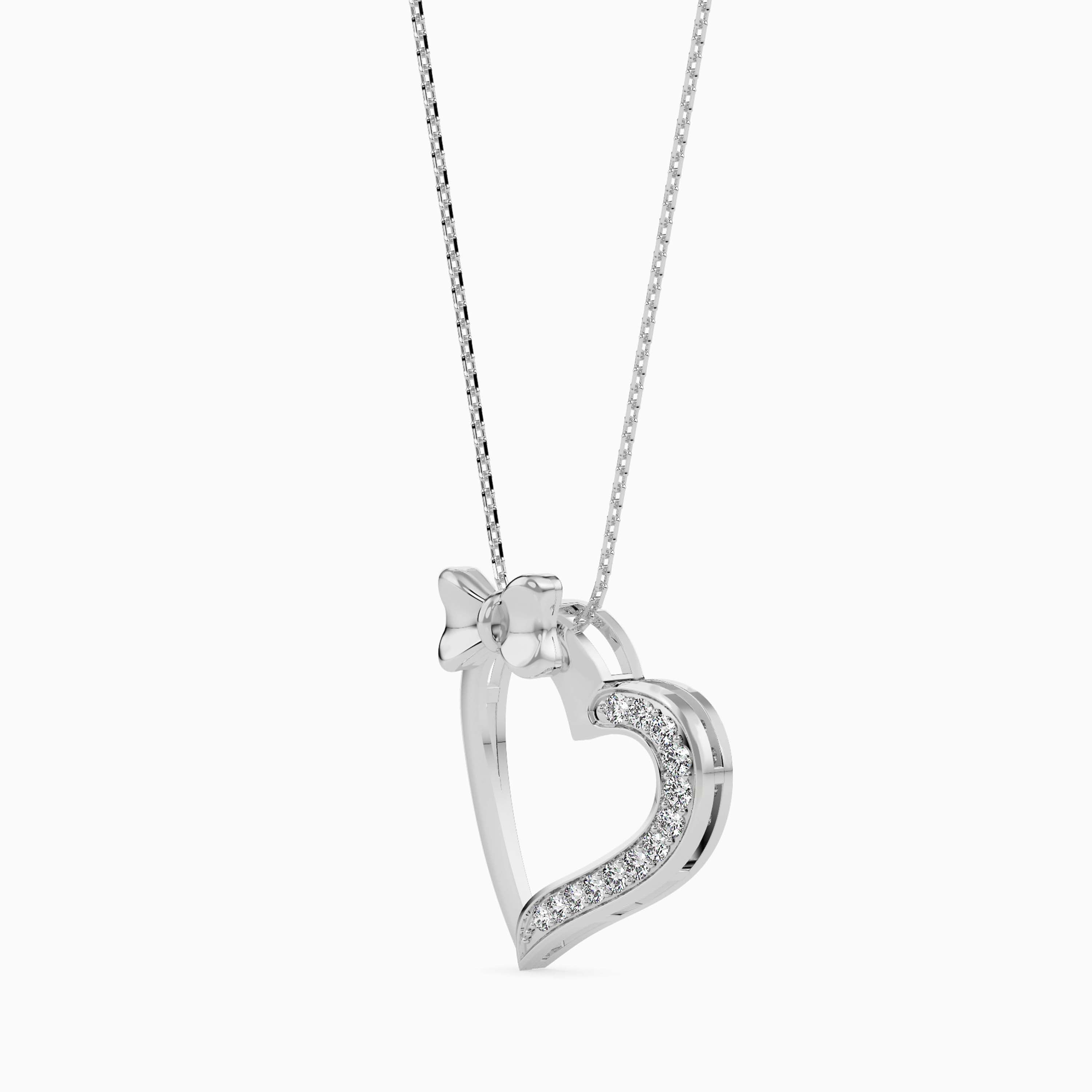 Jewelove Platinum Diamonds Heart Pendant for Women JL PT P 18047 VVS GH