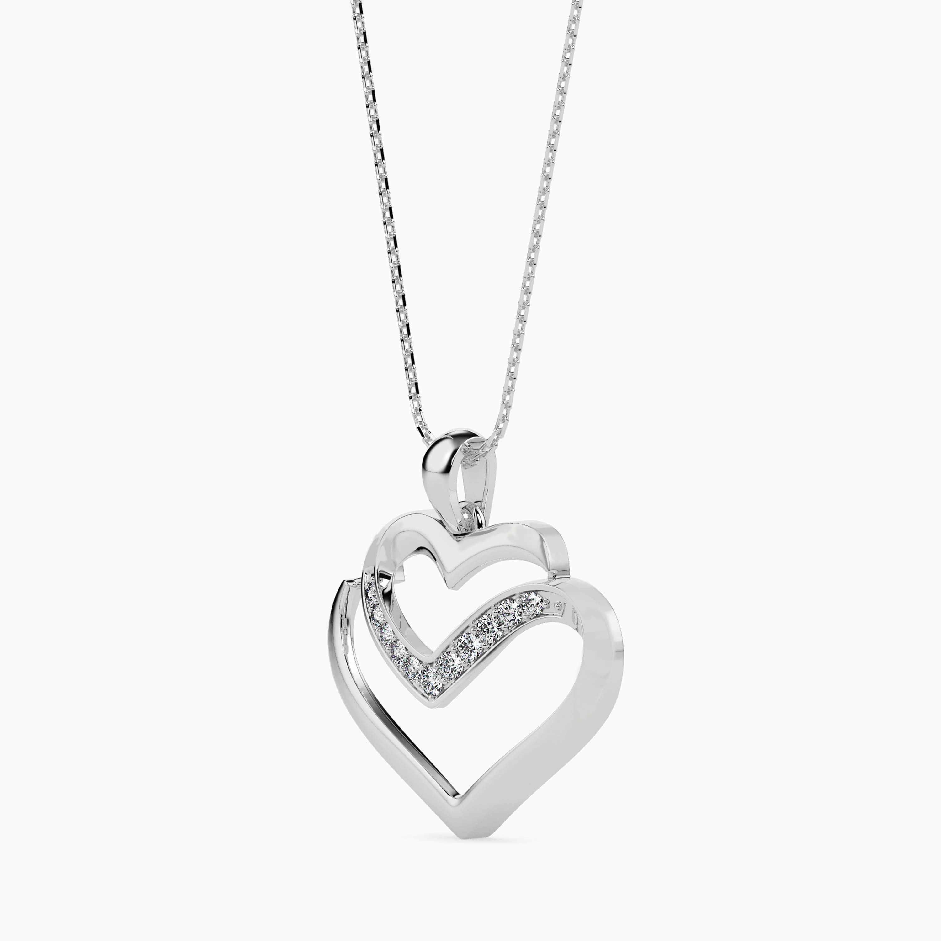 Platinum Diamonds Heart Pendant for Women JL PT P 18043   Jewelove.US