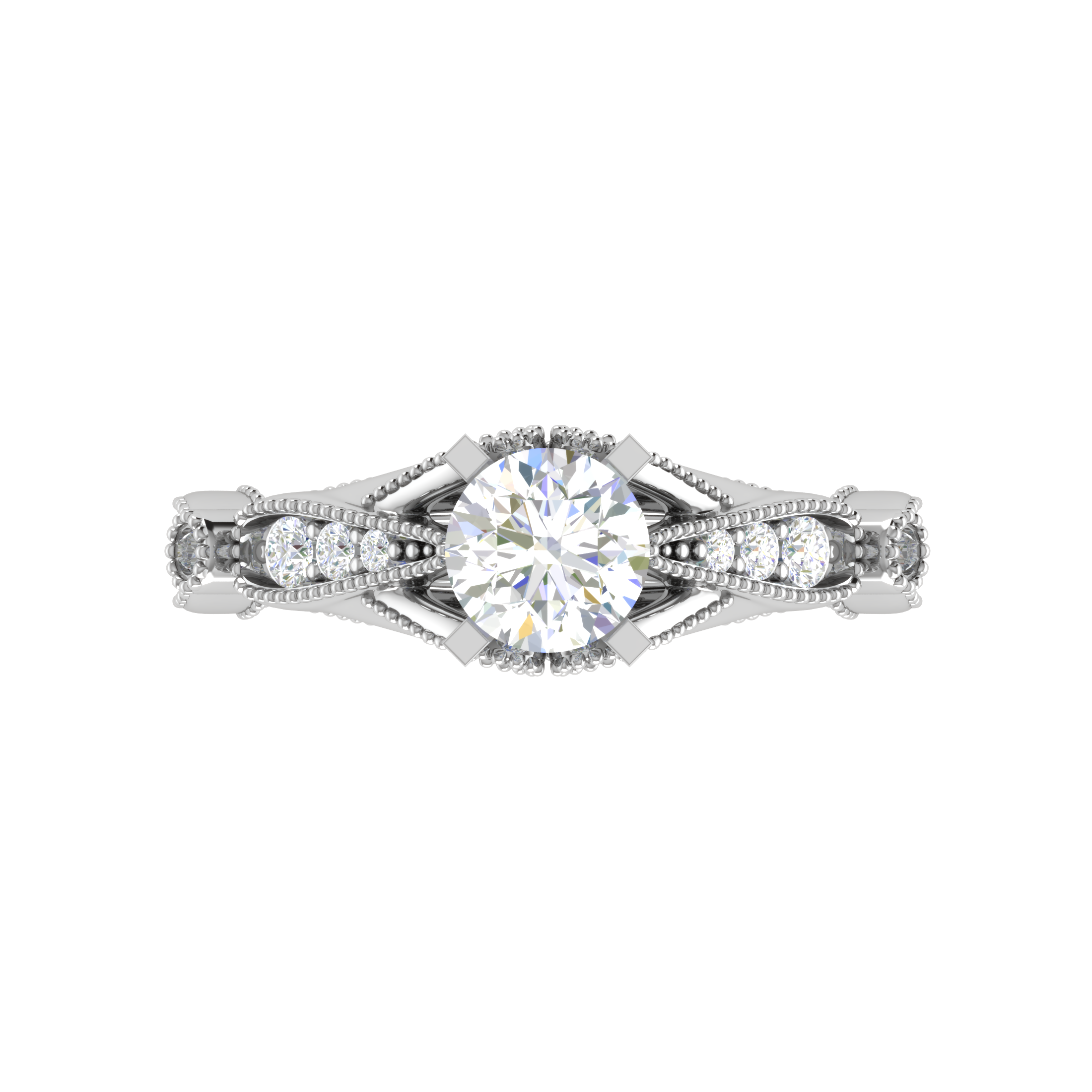 0.50 cts. Solitaire Designer Platinum Diamond Engagement Ring  for Women JL PT WB6032E   Jewelove