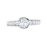 Load image into Gallery viewer, 0.50 cts Solitaire Diamond Shank Platinum Ring JL PT WB5735E   Jewelove.US
