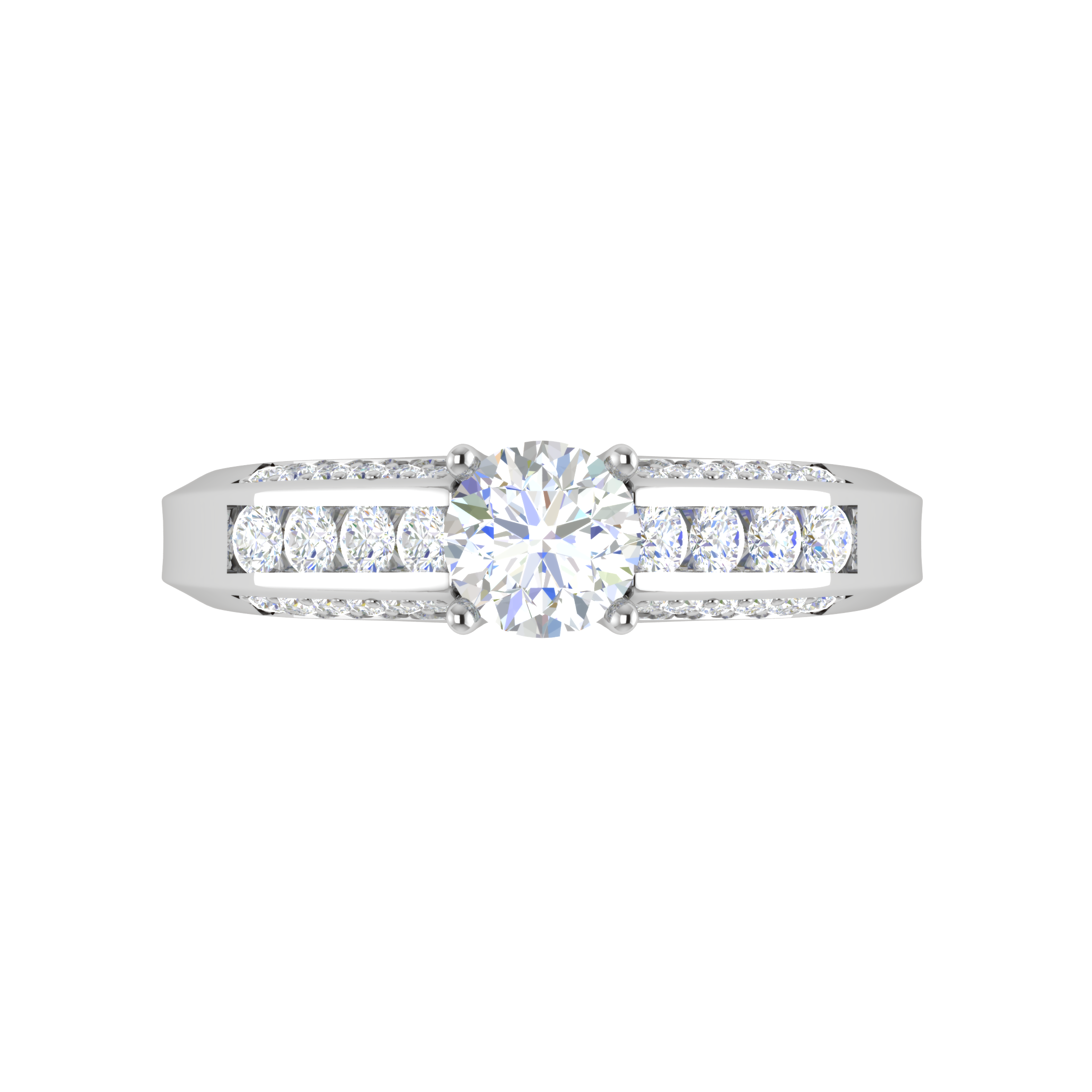 0.50 cts Solitaire Diamond Split Shank Platinum Ring JL PT RP RD 134   Jewelove.US