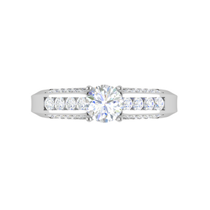 0.50 cts Solitaire Diamond Split Shank Platinum Ring JL PT RP RD 134   Jewelove.US