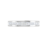 Load image into Gallery viewer, Platinum Princess cut Diamonds Half Eternity Ring for Women JL PT WB PR 150   Jewelove
