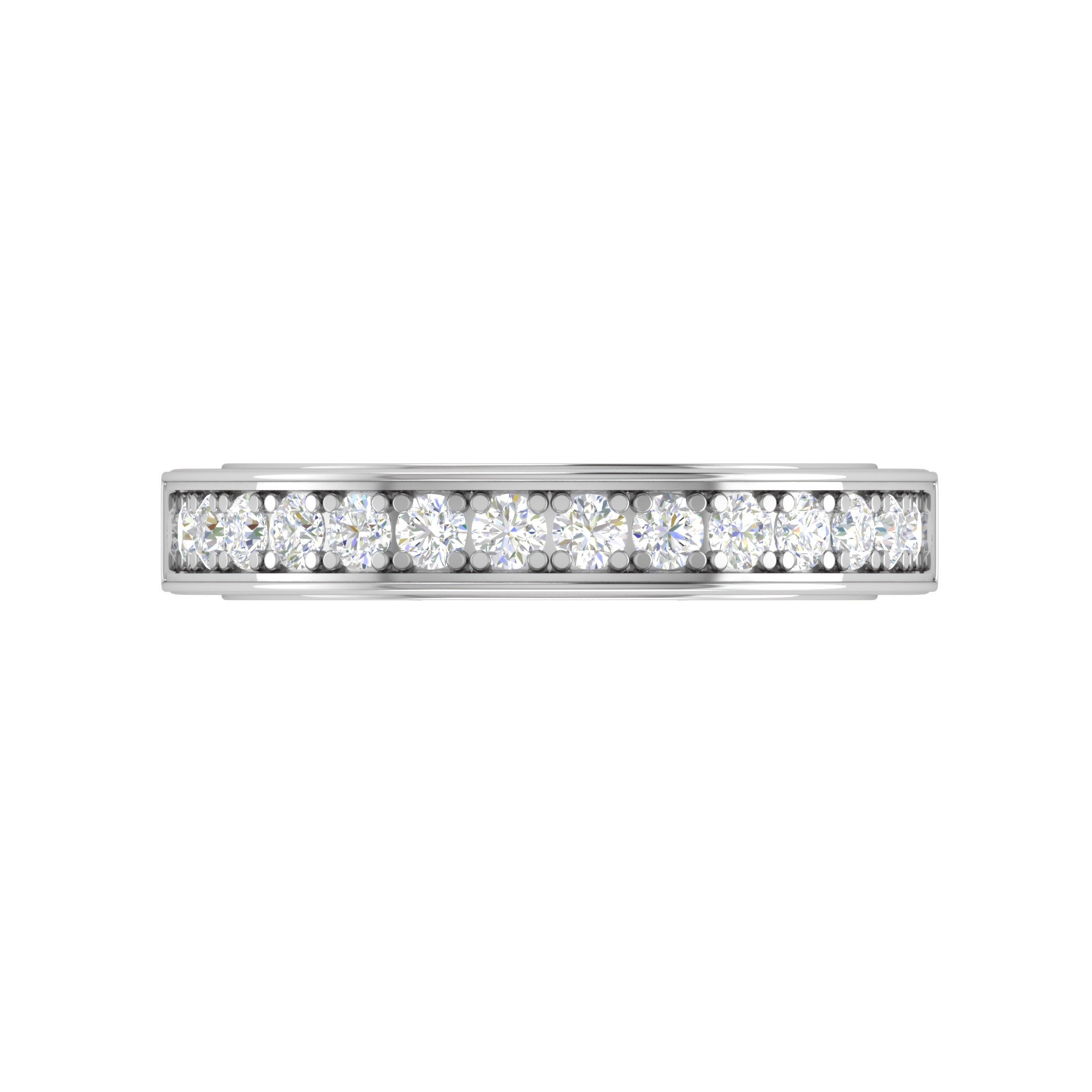 Diamond Half Eternity Platinum Ring for Women JL PT WB RD 143   Jewelove