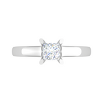 Load image into Gallery viewer, 0.50 cts Princess Cut Solitaire Platinum Ring JL PT RS PR 189   Jewelove.US
