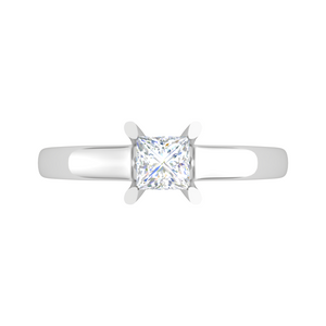 0.50 cts Princess Cut Solitaire Platinum Ring JL PT RS PR 189   Jewelove.US