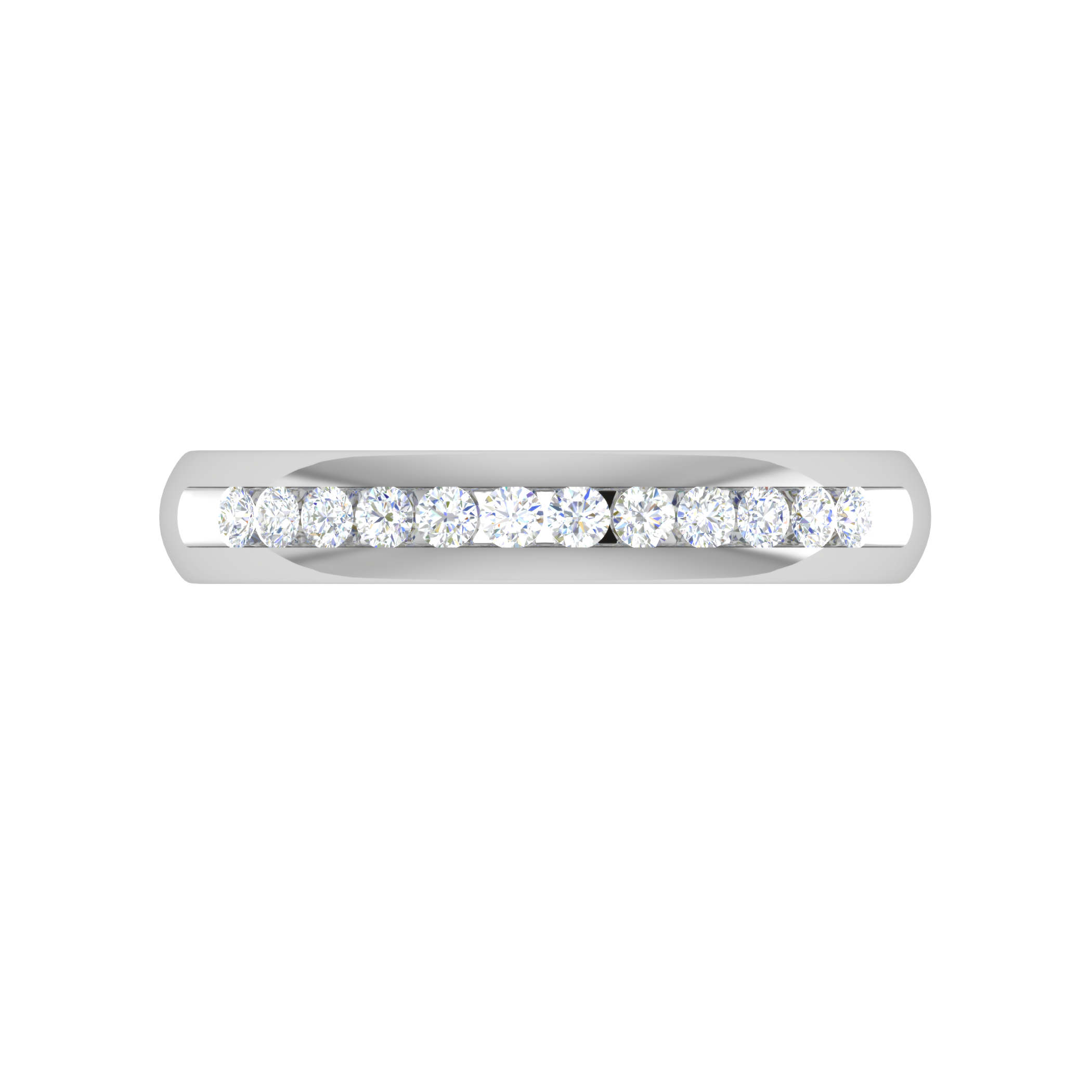 Half Eternity Platinum Diamond Ring for Women JL PT WB RD 156   Jewelove