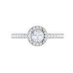 Load image into Gallery viewer, 0.50 cts Solitaire Halo Diamond Shank Platinum Ring JL PT RH RD 221   Jewelove.US
