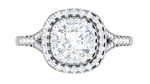 Load image into Gallery viewer, 0.70 cts Solitaire Double Halo Diamond Shank Platinum Ring JL PT RH RD 101   Jewelove.US
